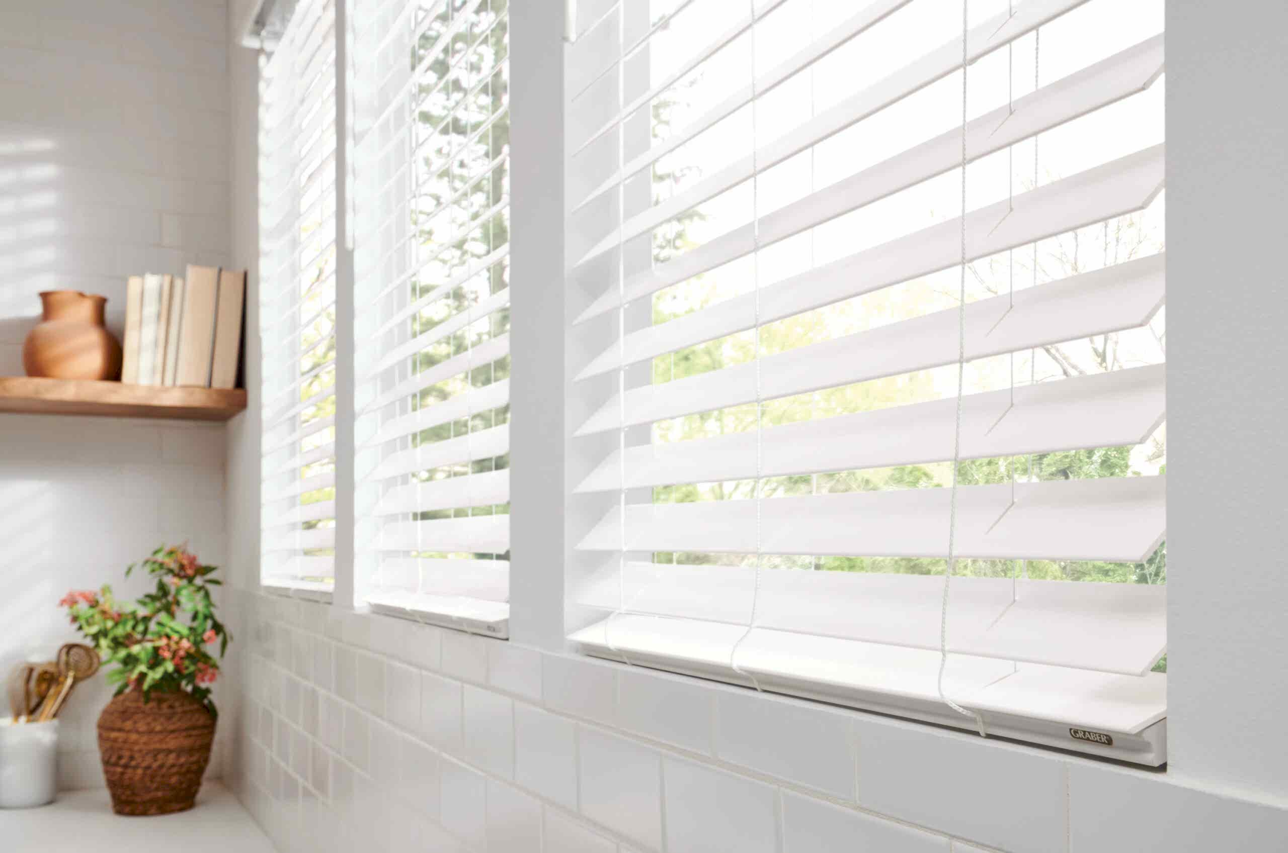Window White Blinds