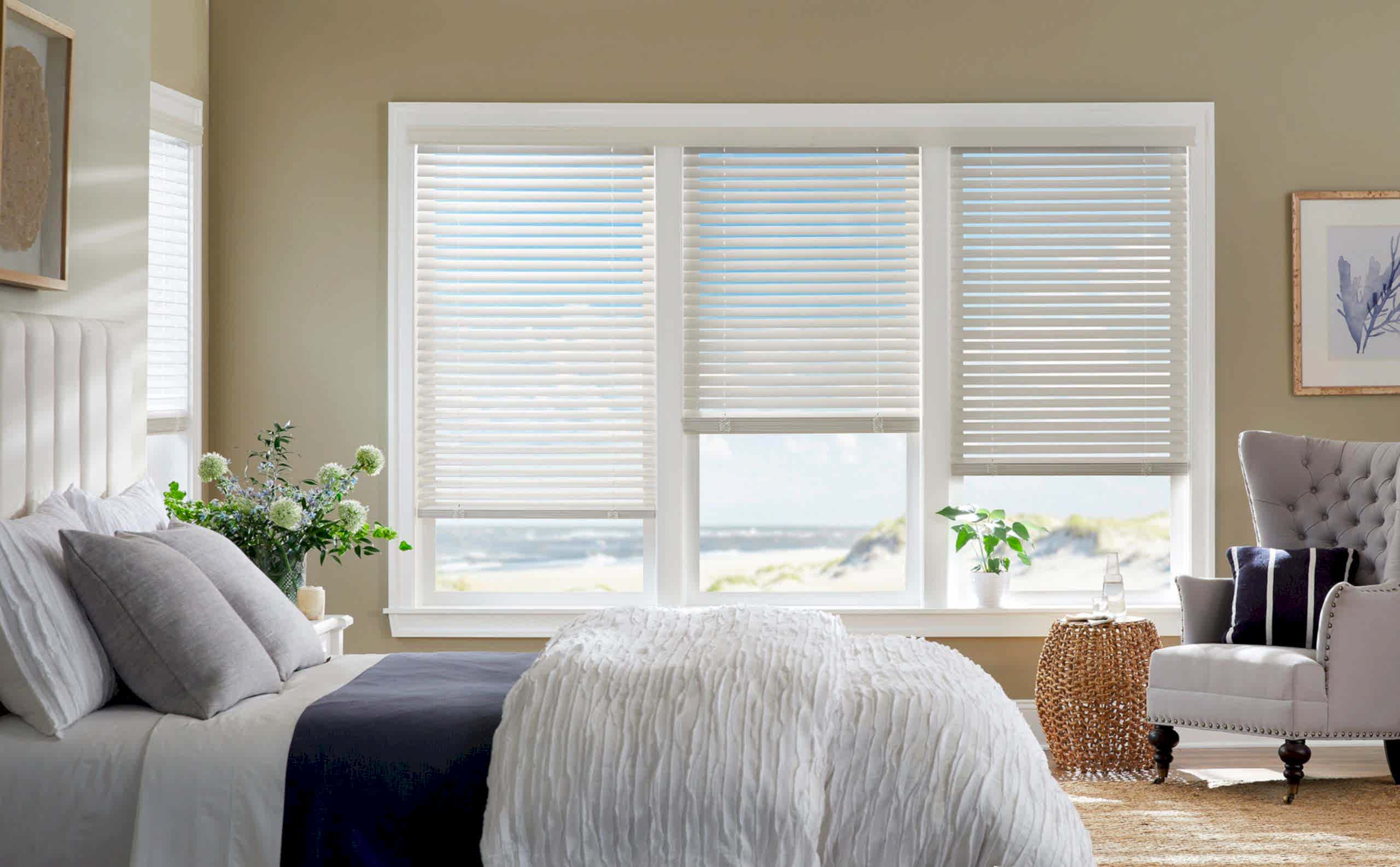 Faux Wood Blind Bedroom