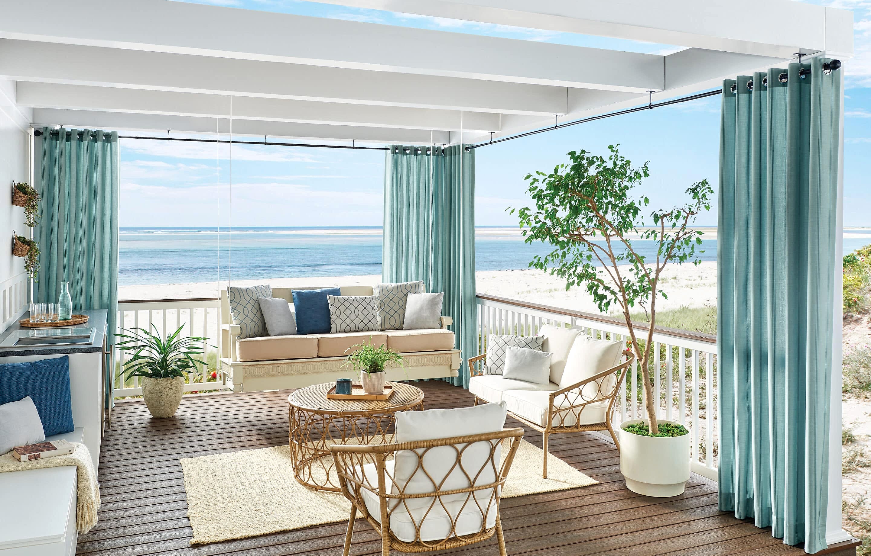 Outdoor Beach Drapes