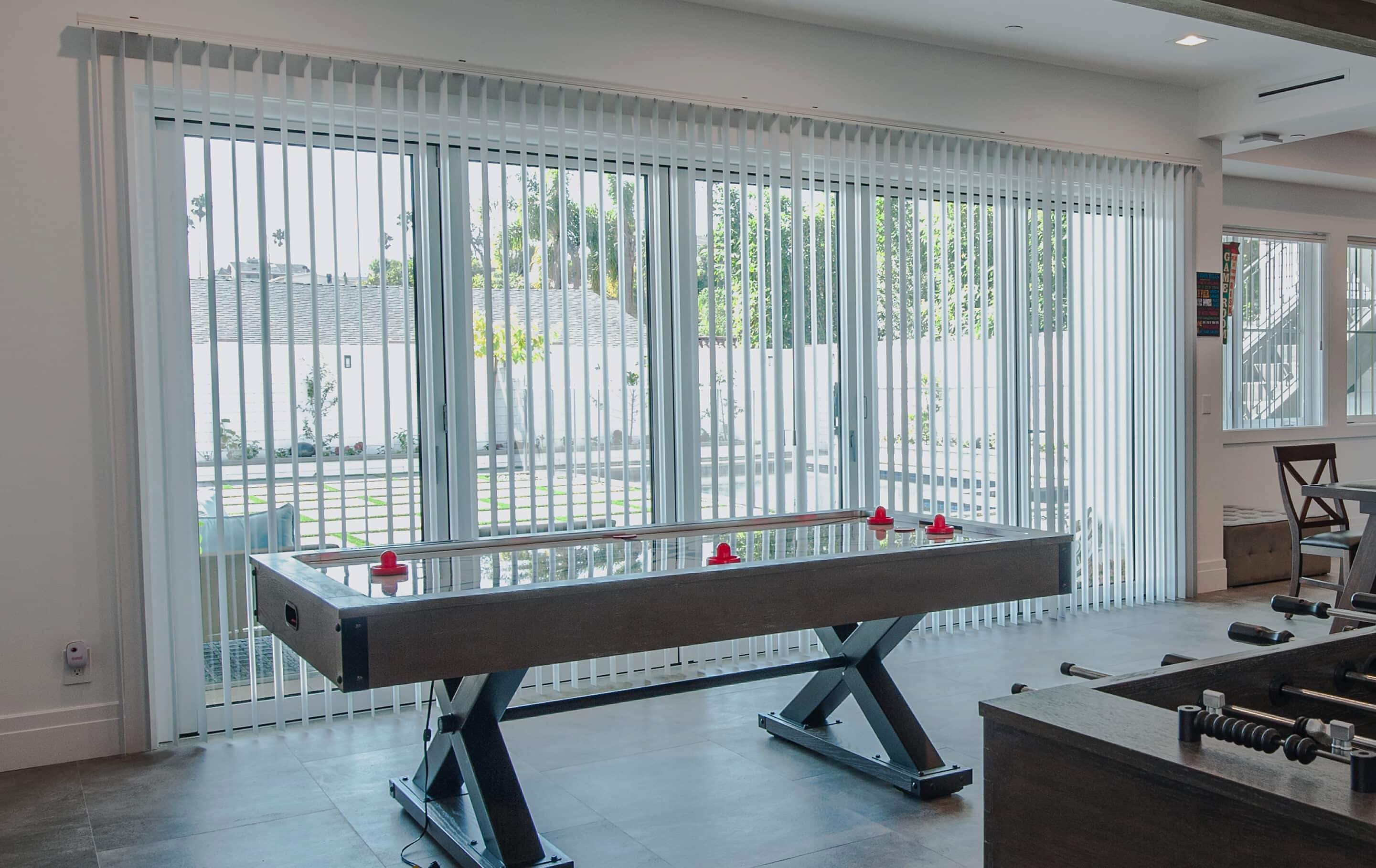 Norman Vertical Blind Media Room Blinds Sliding Glass Door